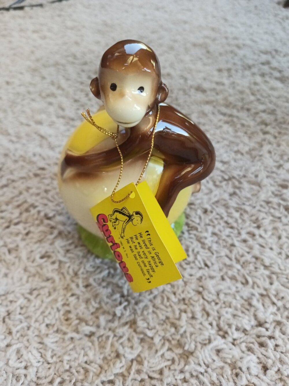 New Gorham Curious George Coin Bank 1980 NWT w/ Plug MINT